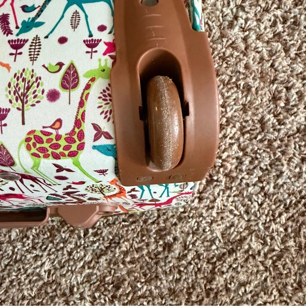 Lily Bloom Giraffe Park Carry On Wheeled Cabin Tote - Picture 9 of 11